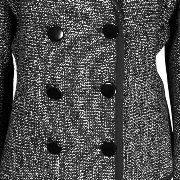 Banana Republic Women's Jacket 14 Gray Wool Blend Double Breasted Work Career - Picture 5 of 11